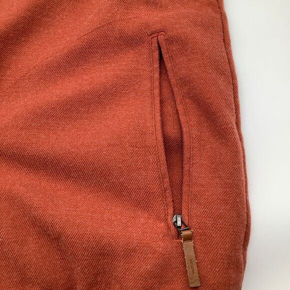 Obermeyer Mens Long Sleeve Full Zip Wool Blend Hoodie Jacket Orange Size XL - Picture 8 of 13